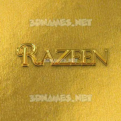 razeen in All Gold style - 3D name wallpaper razeen in All Gold style - 3D name wallpaper