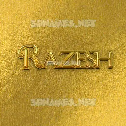 razesh in All Gold style - 3D name wallpaper razesh in All Gold style - 3D name wallpaper