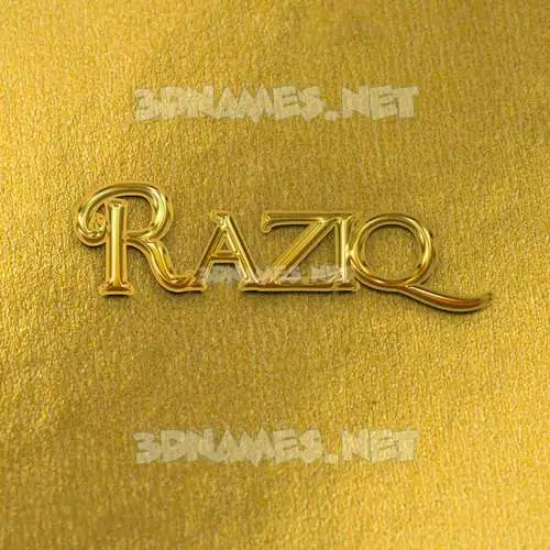 raziq in All Gold style - 3D name wallpaper raziq in All Gold style - 3D name wallpaper