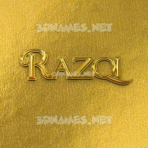 razqi in All Gold style - 3D name wallpaper razqi in All Gold style - 3D name wallpaper