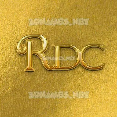 rdc in All Gold style - 3D name wallpaper