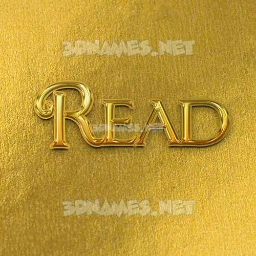 read in All Gold style - 3D name wallpaper read in All Gold style - 3D name wallpaper