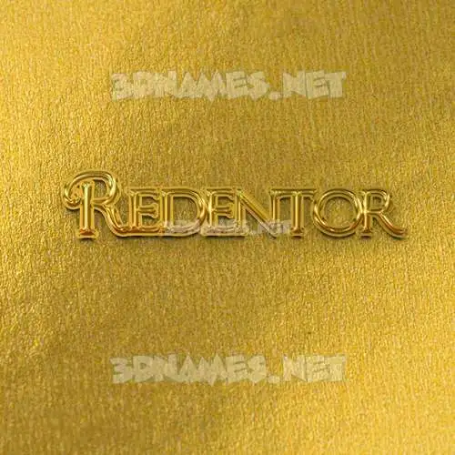 redentor in All Gold style - 3D name wallpaper redentor in All Gold style - 3D name wallpaper