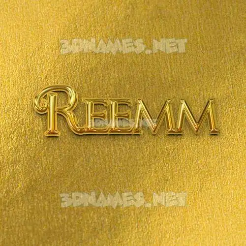 reemm in All Gold style - 3D name wallpaper reemm in All Gold style - 3D name wallpaper