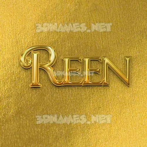 reen in All Gold style - 3D name wallpaper reen in All Gold style - 3D name wallpaper