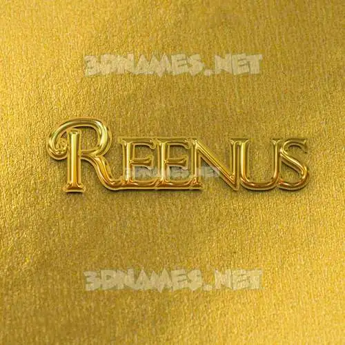 reenus in All Gold style - 3D name wallpaper reenus in All Gold style - 3D name wallpaper