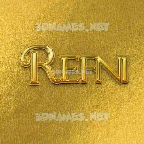 refni in All Gold style - 3D name wallpaper refni in All Gold style - 3D name wallpaper