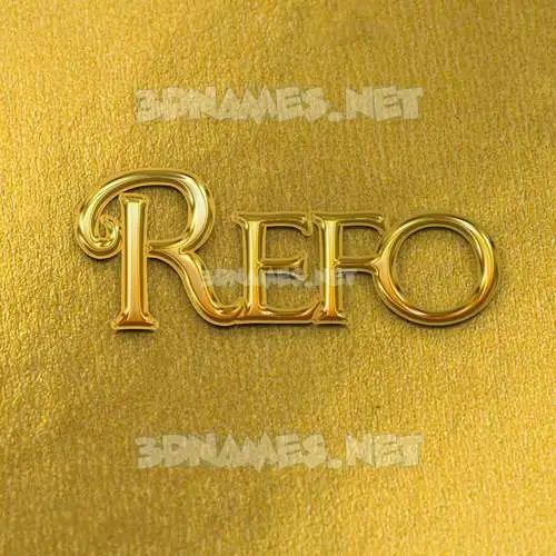 refo in All Gold style - 3D name wallpaper refo in All Gold style - 3D name wallpaper
