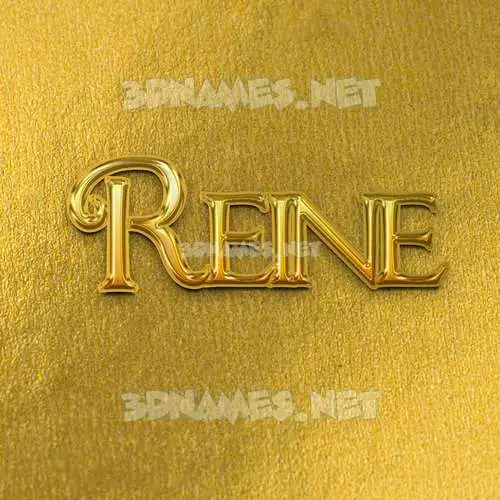 reine in All Gold style - 3D name wallpaper reine in All Gold style - 3D name wallpaper