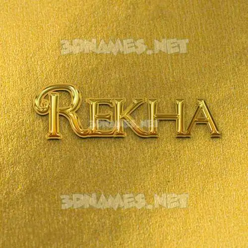 rekha in All Gold style - 3D name wallpaper rekha in All Gold style - 3D name wallpaper