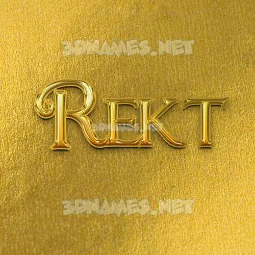 rekt in All Gold style - 3D name wallpaper rekt in All Gold style - 3D name wallpaper