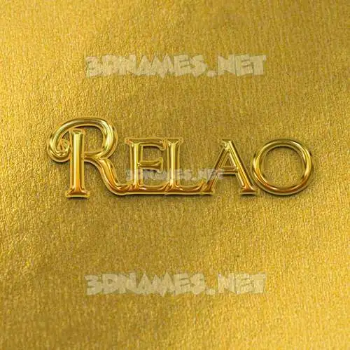 relao in All Gold style - 3D name wallpaper