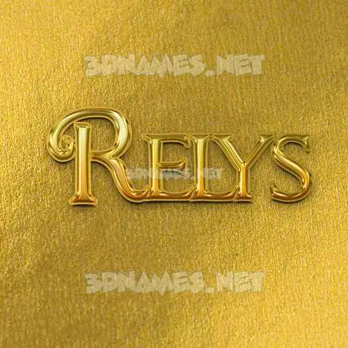 relys in All Gold style - 3D name wallpaper relys in All Gold style - 3D name wallpaper