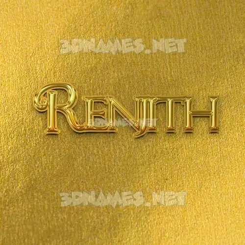 renjith in All Gold style - 3D name wallpaper