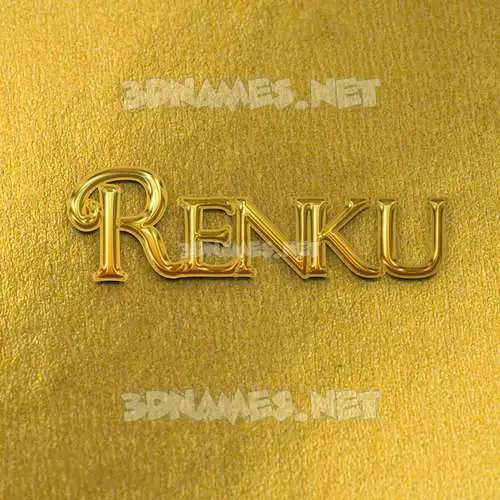 renku in All Gold style - 3D name wallpaper renku in All Gold style - 3D name wallpaper