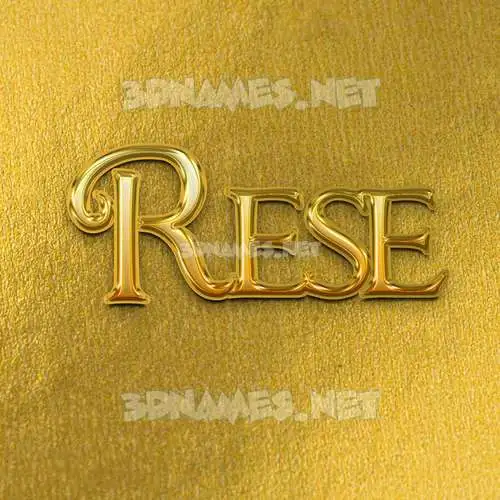 rese in All Gold style - 3D name wallpaper rese in All Gold style - 3D name wallpaper