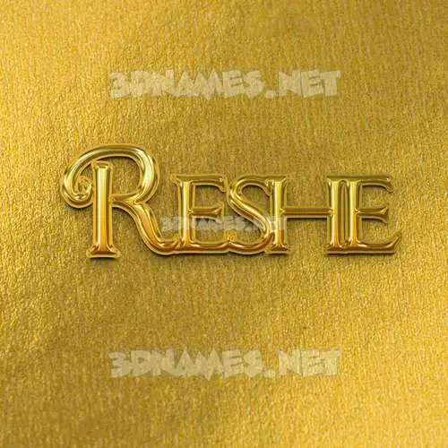reshe in All Gold style - 3D name wallpaper reshe in All Gold style - 3D name wallpaper