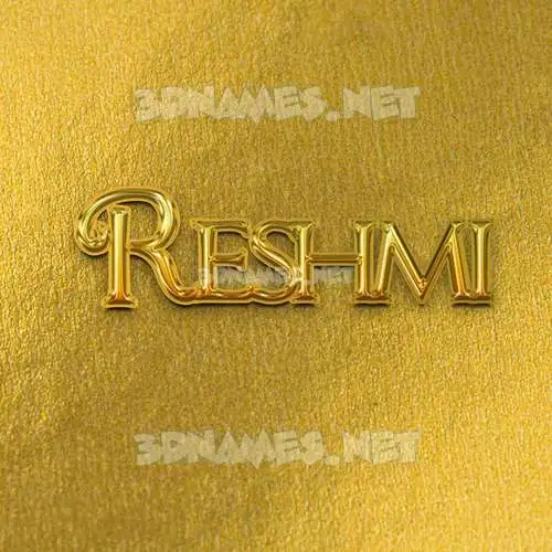 reshmi in All Gold style - 3D name wallpaper