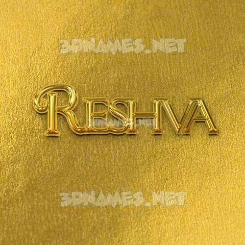 reshva in All Gold style - 3D name wallpaper reshva in All Gold style - 3D name wallpaper