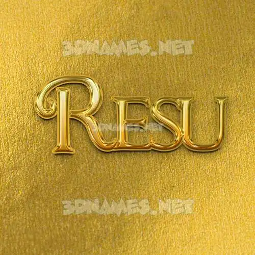 resu in All Gold style - 3D name wallpaper resu in All Gold style - 3D name wallpaper