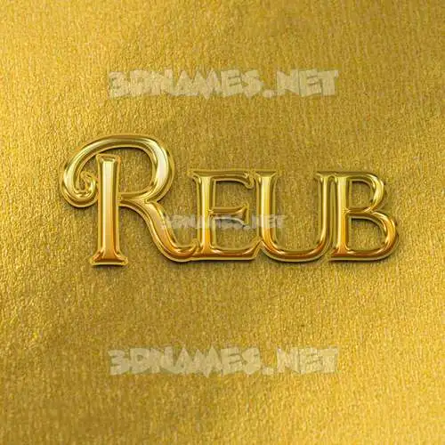 reub in All Gold style - 3D name wallpaper reub in All Gold style - 3D name wallpaper
