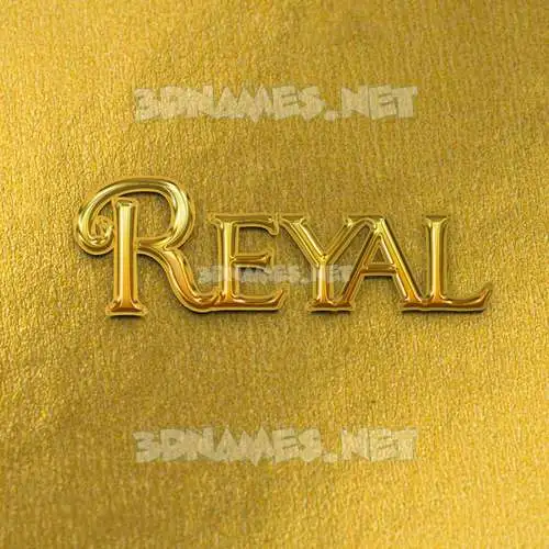 reyal in All Gold style - 3D name wallpaper reyal in All Gold style - 3D name wallpaper