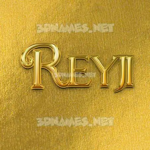 reyji in All Gold style - 3D name wallpaper reyji in All Gold style - 3D name wallpaper