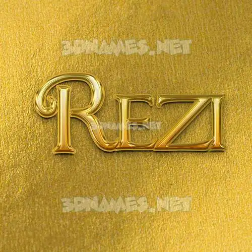 rezi in All Gold style - 3D name wallpaper rezi in All Gold style - 3D name wallpaper