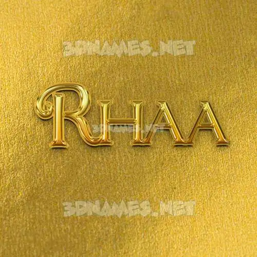 rhaa in All Gold style - 3D name wallpaper rhaa in All Gold style - 3D name wallpaper