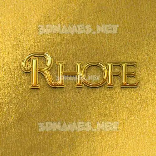 rhofe in All Gold style - 3D name wallpaper rhofe in All Gold style - 3D name wallpaper