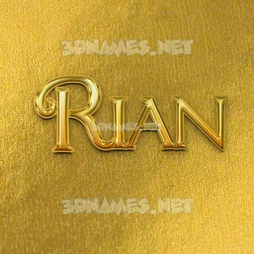 rian in All Gold style - 3D name wallpaper rian in All Gold style - 3D name wallpaper
