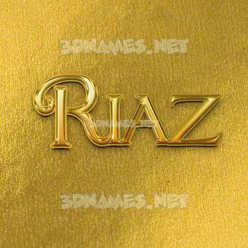 riaz in All Gold style - 3D name wallpaper riaz in All Gold style - 3D name wallpaper