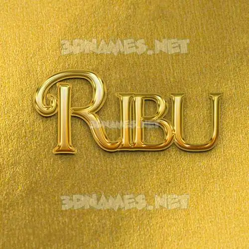 ribu in All Gold style - 3D name wallpaper ribu in All Gold style - 3D name wallpaper