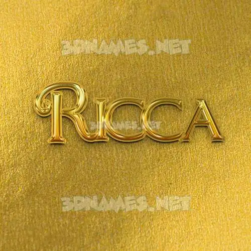ricca in All Gold style - 3D name wallpaper ricca in All Gold style - 3D name wallpaper