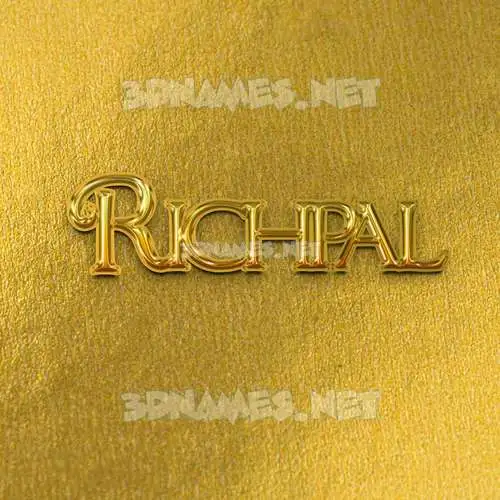 richpal in All Gold style - 3D name wallpaper richpal in All Gold style - 3D name wallpaper