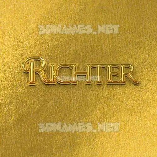 richter in All Gold style - 3D name wallpaper richter in All Gold style - 3D name wallpaper