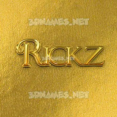 rickz in All Gold style - 3D name wallpaper rickz in All Gold style - 3D name wallpaper