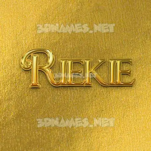 riekie in All Gold style - 3D name wallpaper riekie in All Gold style - 3D name wallpaper