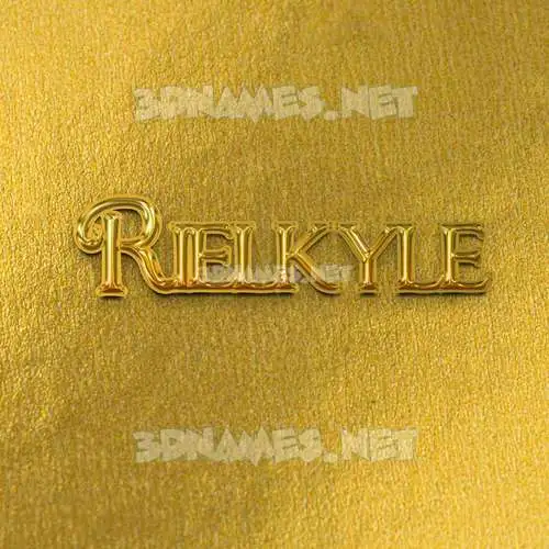 rielkyle in All Gold style - 3D name wallpaper