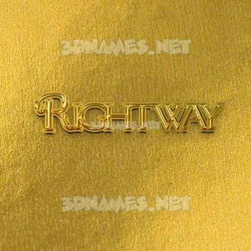 rightway in All Gold style - 3D name wallpaper rightway in All Gold style - 3D name wallpaper