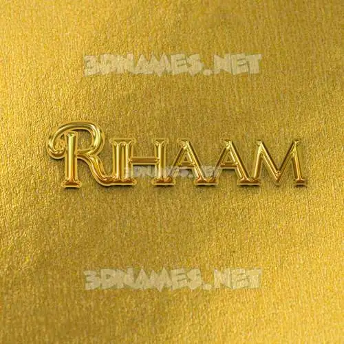 rihaam in All Gold style - 3D name wallpaper rihaam in All Gold style - 3D name wallpaper