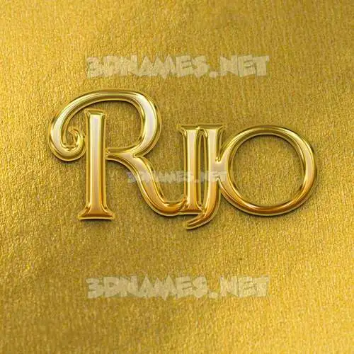 rijo in All Gold style - 3D name wallpaper rijo in All Gold style - 3D name wallpaper