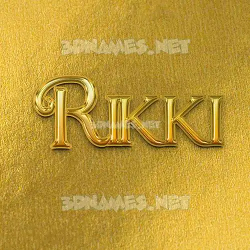 rikki in All Gold style - 3D name wallpaper rikki in All Gold style - 3D name wallpaper