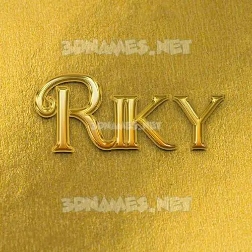 riky in All Gold style - 3D name wallpaper riky in All Gold style - 3D name wallpaper