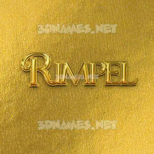 rimpel in All Gold style - 3D name wallpaper