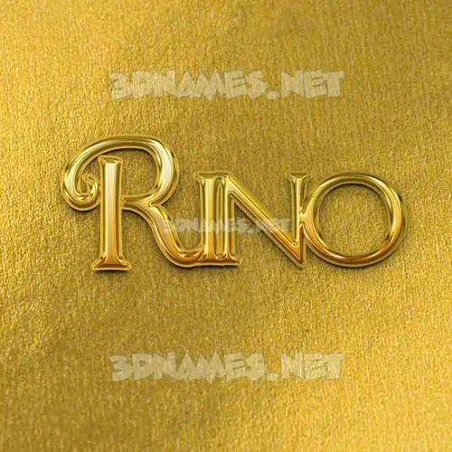 rino in All Gold style - 3D name wallpaper rino in All Gold style - 3D name wallpaper