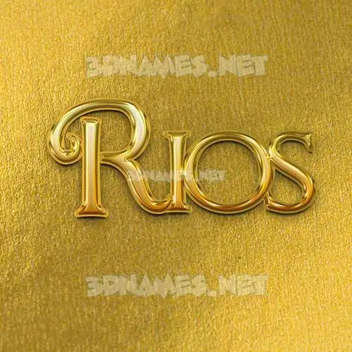 rios in All Gold style - 3D name wallpaper rios in All Gold style - 3D name wallpaper