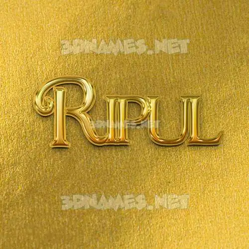 ripul in All Gold style - 3D name wallpaper ripul in All Gold style - 3D name wallpaper