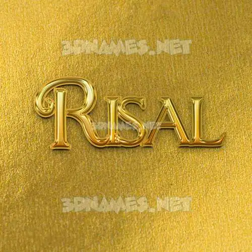 risal in All Gold style - 3D name wallpaper risal in All Gold style - 3D name wallpaper