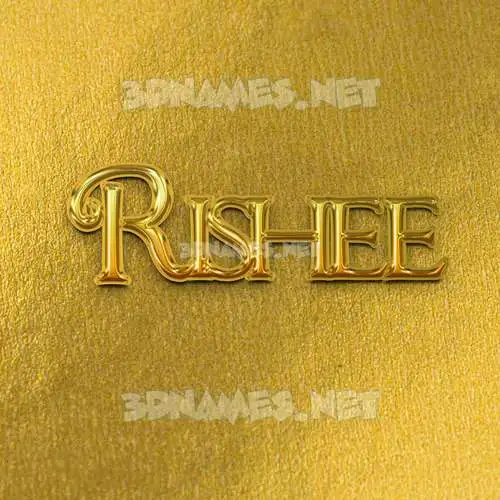 rishee in All Gold style - 3D name wallpaper rishee in All Gold style - 3D name wallpaper